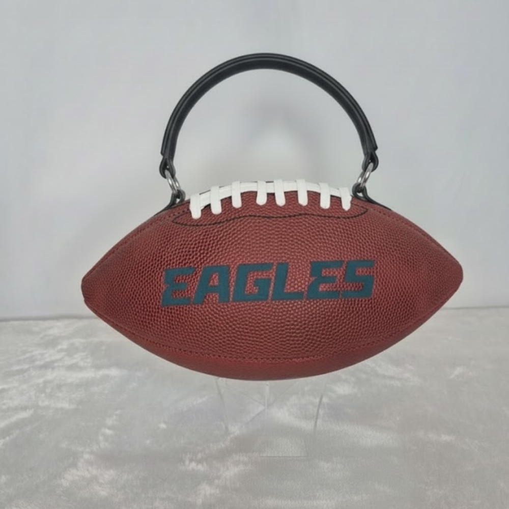 LIMITED EDITION HANDMADE Football Purse (PHILADELPHIA EAGLES) 🏈 - Picture 5 of 10